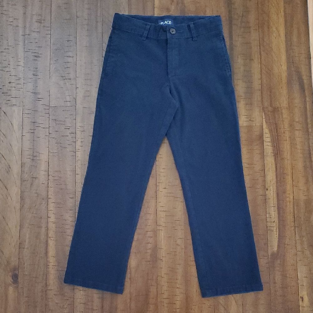 The Children's Place Boy's Navy Uniform Stretch Straight Chino Pants - Size  6